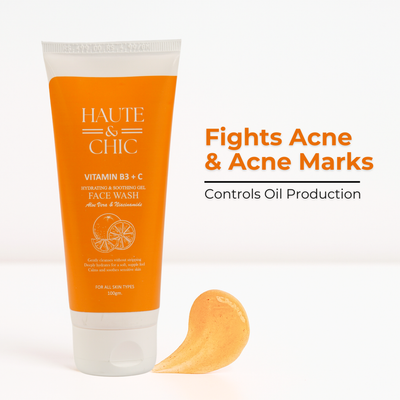 VITAMIN C + B3 BRIGHTENING FACEWASH – 100 ML | Brightens skin & evens skin tone