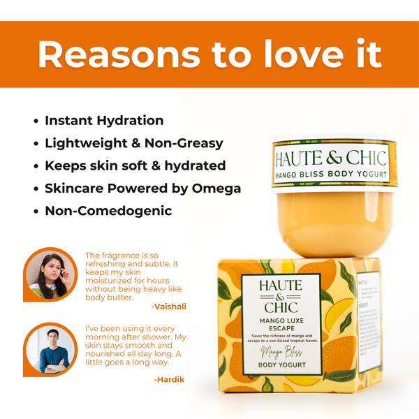 Mango Bliss Body Yogurt – Mango Luxe Escape | Deep Hydration & Tropical Glow | 200ml