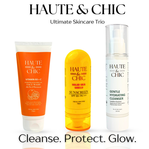 Combo of Gentle Hydrating Cleanser + Everyday UV Clear Sunscreen + Vitamin C + B3 Facewash